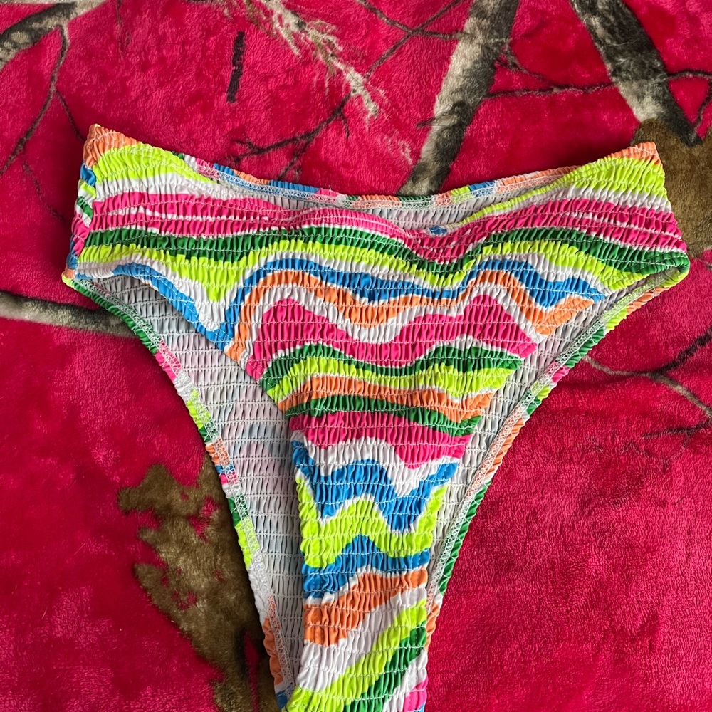 Colorful High-Waisted Bikini Bottom
